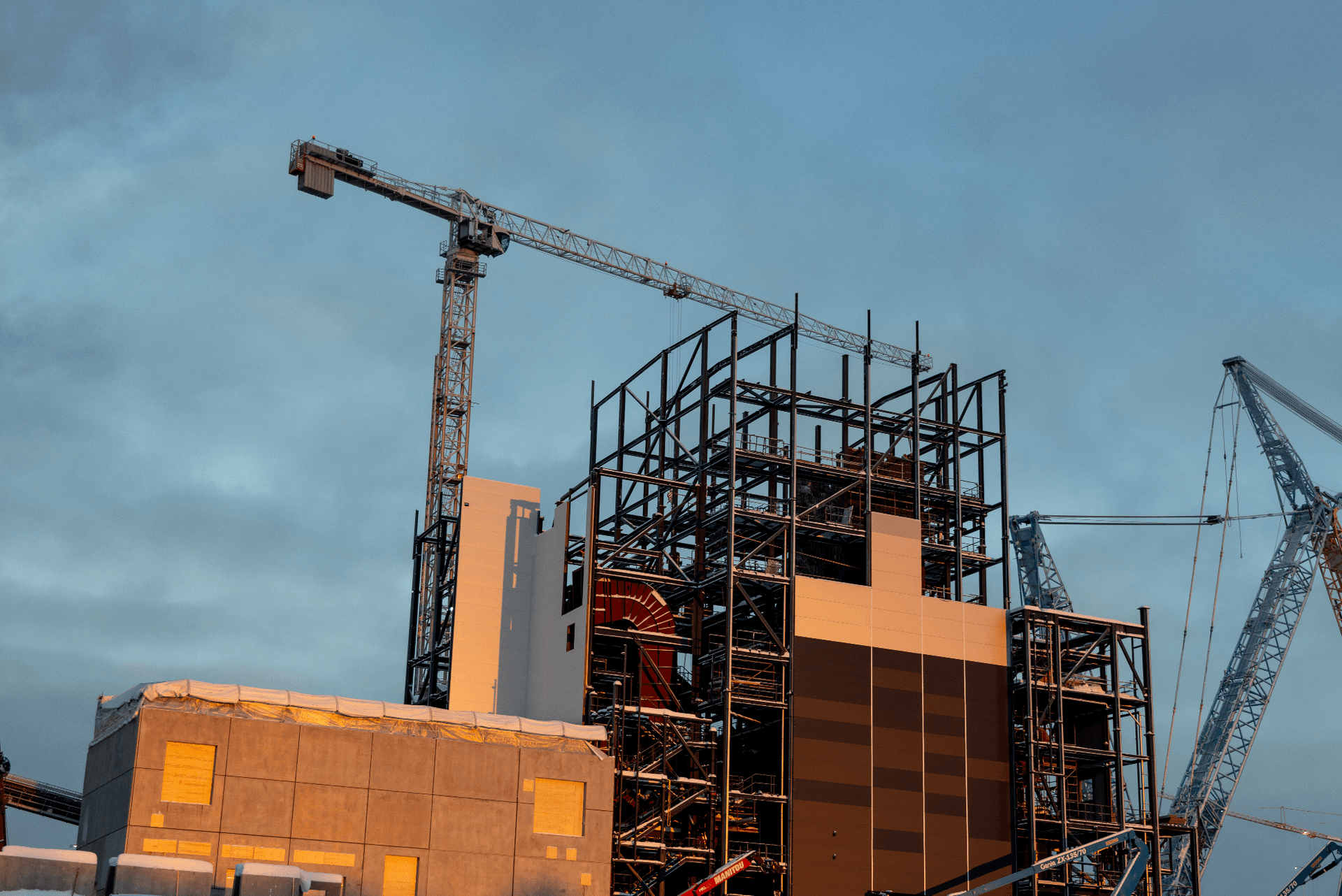 Bygget av Jämtkrafts nya kraftvärmeverk.