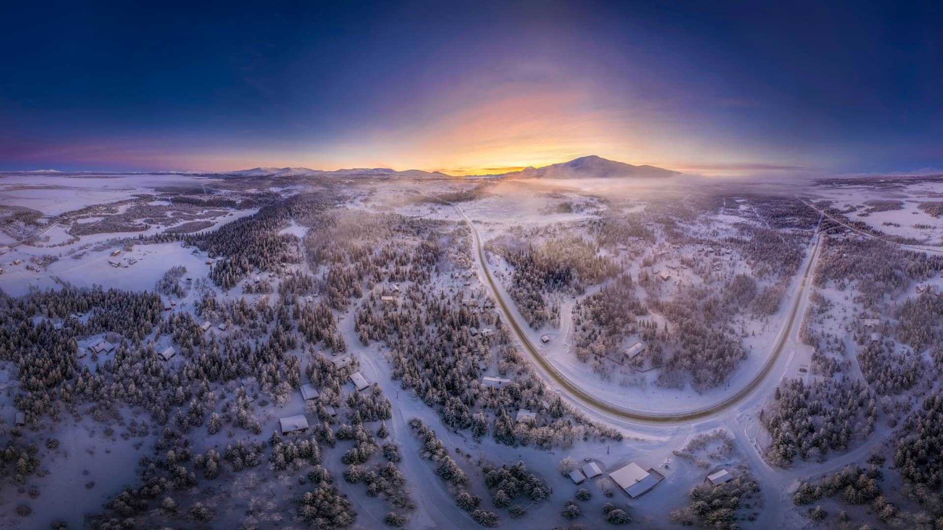 Panoramavy över Handöl.